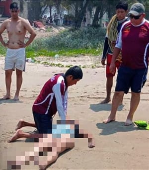 ¡AHOGADA EN PLAYA DE TUXPAN! - *La fallecida era del Estado de México