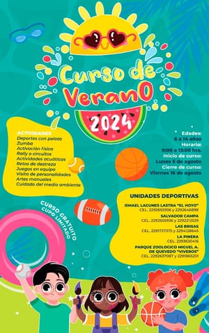 ¡ALISTAN CURSO DE VERANO EN PUERTO DE VERACRUZ! - UNIDADES DEPORTIVAS