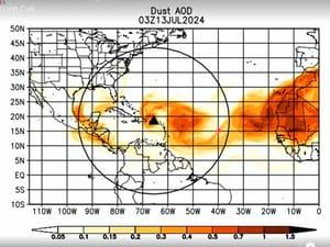 ¡POLVO DE SAHARA! - *Estaría inhibiendo la formación de ciclones durante 7 días en el Golfo de México