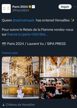 SALMA CON LA LLAMA OLÍMPICA EN PARÍS!