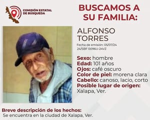 ¡BUSCAN A LA FAMILIA DE ABUELITO DE 101 AÑOS! - LOCALIZADO EN XALAPA