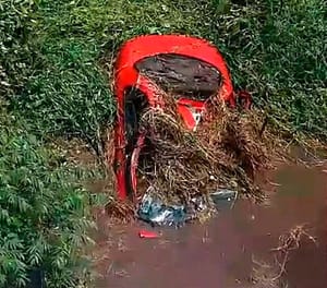 ¡TRÁGICO DESPISTE! - CAEN EN PANTANO! *EL AUTO SE HUNDIÓ FALLECIENDO EL CONDUCTOR Y DOS MENORES DE 13 Y 8 AÑOS