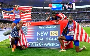 ¡USA IMPONE JERARQUÍA Y HACE DOBLETE EN RELEVOS 4X400!