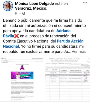 ¡CLONAN FIRMA DE PANISTA! - *“Yo no firmé para su candidatura”