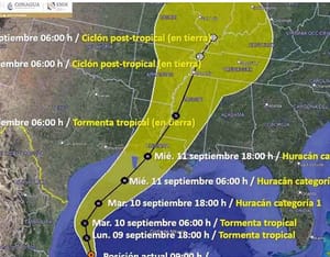 ¡FRANCINE YA ES HURACÁN! - *Se prevé evolucione a categoría 1, hoy 10 de septiembre