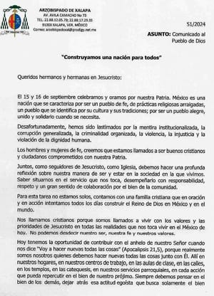 ¡REZAN POR MÉXICO! - *“Estamos lastimados por la mentira institucionalizada, corrupción, violencia e injusticia”