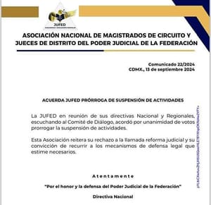 ¡SEGUIRÁN EN PARO! - *“Esta Asociación reitera su rechazo a la llamada reforma judicial”