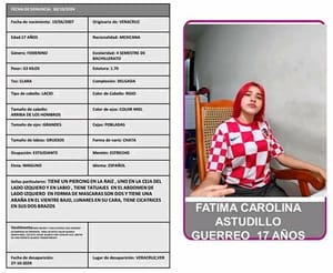 ¡DESAPARECE FÁTIMA JOVENCITA DE 17 AÑOS!