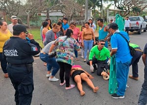 ¡MUJER LESIONADA EN “TORTAZO”NAVIDEÑO!