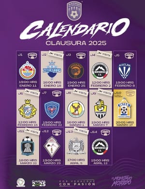 ¡RACING VERACRUZ YA TIENE CALENDARIO PARA EL TORNEO DEL CLAUSURA 2025!