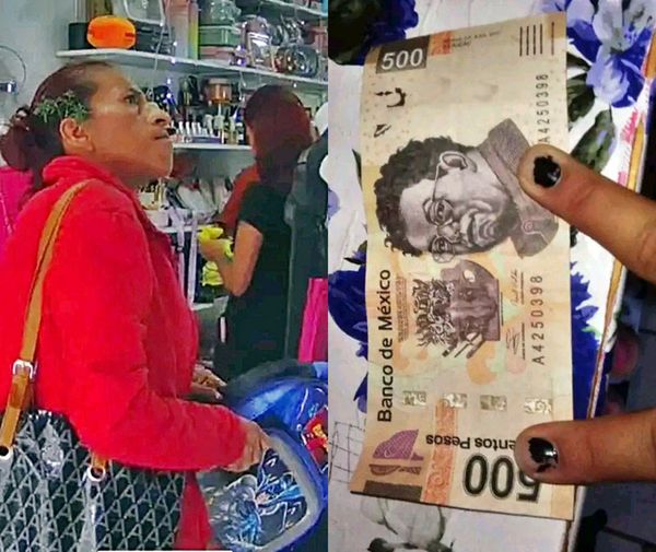 ¡PAGA MERCANCIA CON BILLETE FALSO DE 500 PESOS!