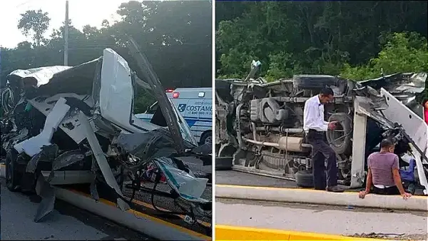 ¡TRÁGICO ACCIDENTE DEJA 6 MUERTOS Y 13 HERIDOS! -Entre Playa del Carmen y Tulum