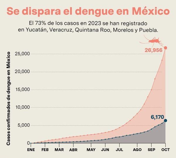 ¡EL DENGUE SE INCREMENTA  DRAMÁTICAMENTE A NIVEL NACIONAL!