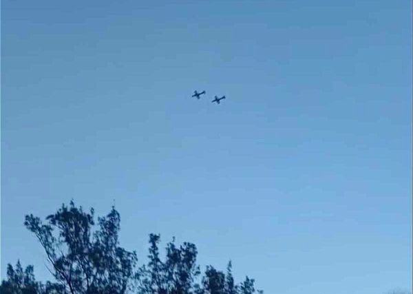 Aviones de las Fuerzas Armadas Mexicanas Realizaron la Tarde de este Martes, Ejercicios de Vuelo en Veracruz...