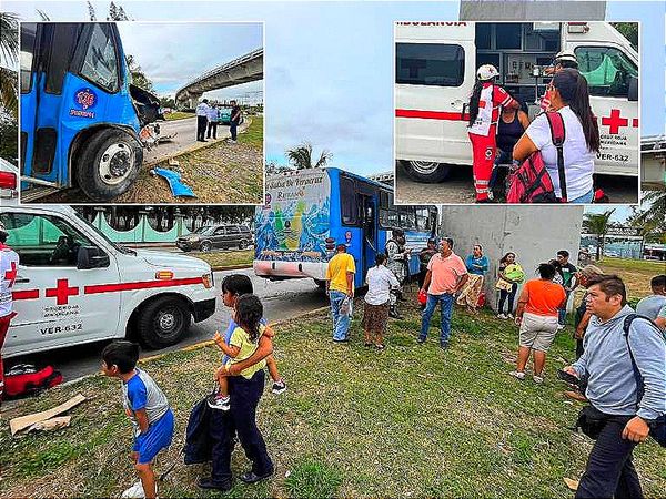 CAOS EN LA BOTICARIA -Camión Urbano Pierde Control Y Colisiona En El Distribuidor Vial