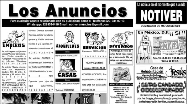 ...LOS ANUNCIOS, AVISOS Y DEMÁS! - DOMINGO, 31 DE MARZO 2024