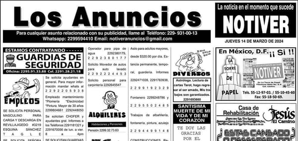 ...LOS ANUNCIOS, AVISOS Y DEMÁS! - JUEVES, 14 DE MARZO 2024