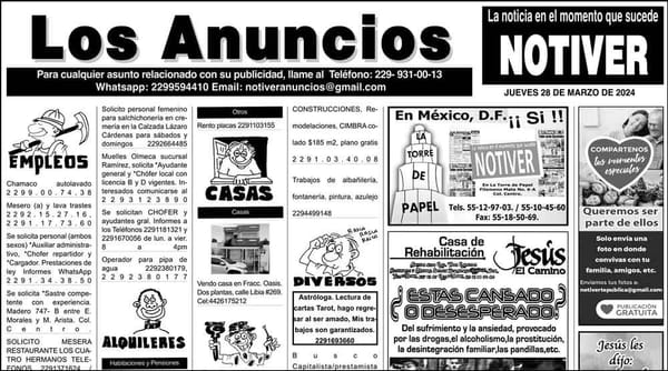 ...LOS ANUNCIOS, AVISOS Y DEMÁS! - JUEVES, 28 DE MARZO 2024