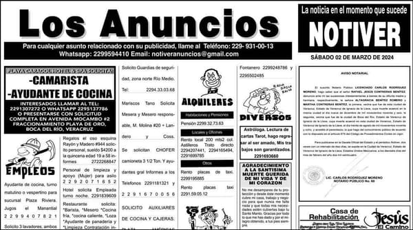 ...LOS ANUNCIOS, AVISOS Y DEMÁS! - SÁBADO, 2 DE MARZO 2024