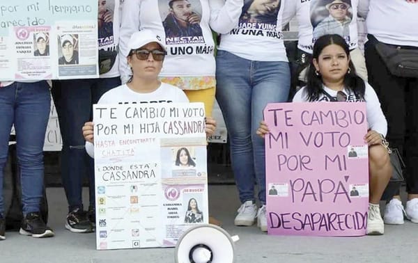 ¡"TE CAMBIO MI VOTO POR MI DESAPARECIDO"!