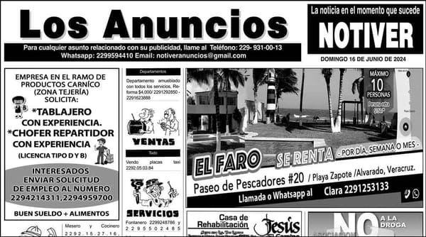 ...LOS ANUNCIOS, AVISOS Y DEMÁS! - DOMINGO, 16 DE JUNIO 2024