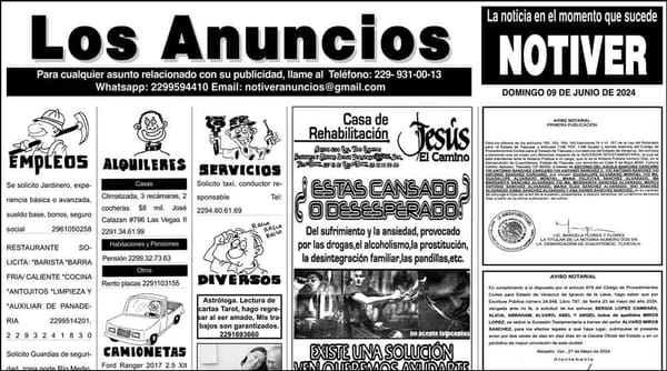 ...LOS ANUNCIOS, AVISOS Y DEMÁS! - DOMINGO, 9 DE JUNIO 2024