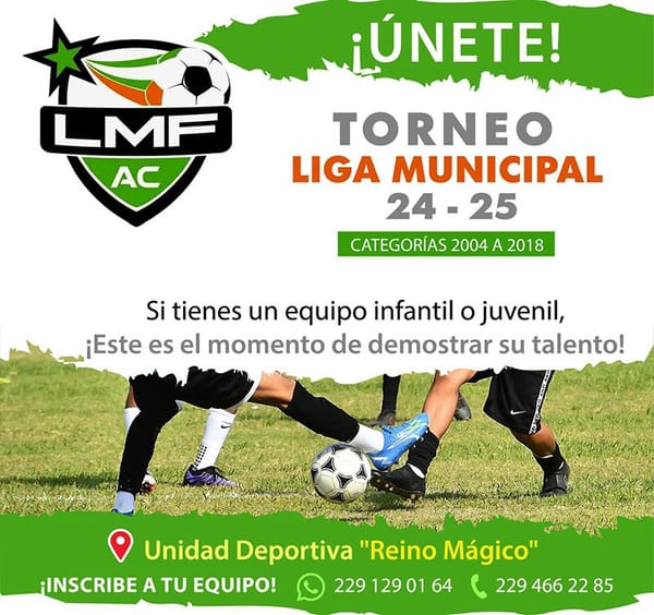 ¡LANZA CONVOCATORIA LA LIGA MUNICIPAL DE FÚTBOL!