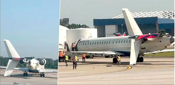 ¡DOS AVIONES CHOCAN EN PISTA DE AEROPUERTO DE ATLANTA!