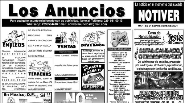 ...LOS ANUNCIOS, AVISOS Y DEMÁS! - MARTES, 24 DE SEPTIEMBRE 2024