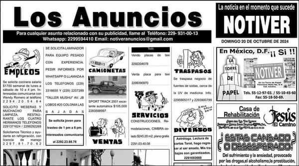 ...LOS ANUNCIOS, AVISOS Y DEMÁS! - DOMINGO, 20 DE OCTUBRE 2024