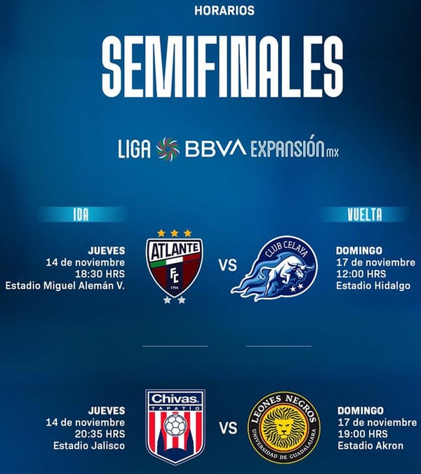 ¡LISTOS HORARIO PARA SEMIFINALES DE EXPANSIÓN!