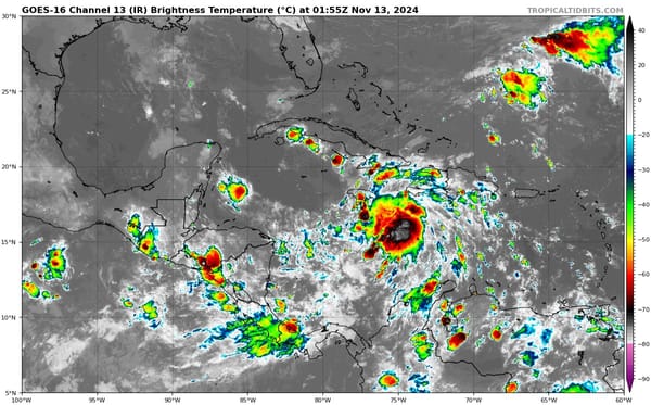 ¡TORMENTA “SARA”, A PUNTO DE FORMARSE EN EL CARIBE; AZOTARÁ EL FRÍO A LA MITAD DEL PAÍS!