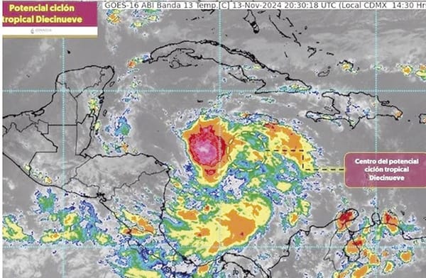 ¡SE FORMA EL CICLÓN TROPICAL DIECINUEVE EN EL CARIBE!