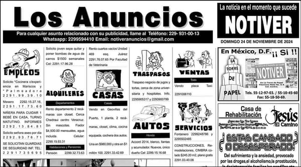 ...LOS ANUNCIOS, AVISOS Y DEMÁS! - DOMINGO, 24 DE NOVIEMBRE 2024