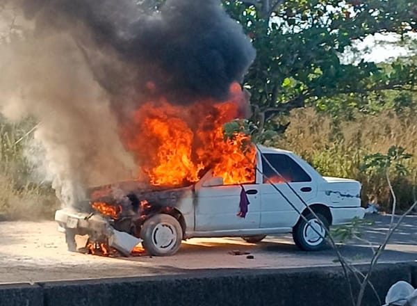 ¡ARDE AUTO JAPONÉS EN LA CARRETERA A PASO DEL TORO!