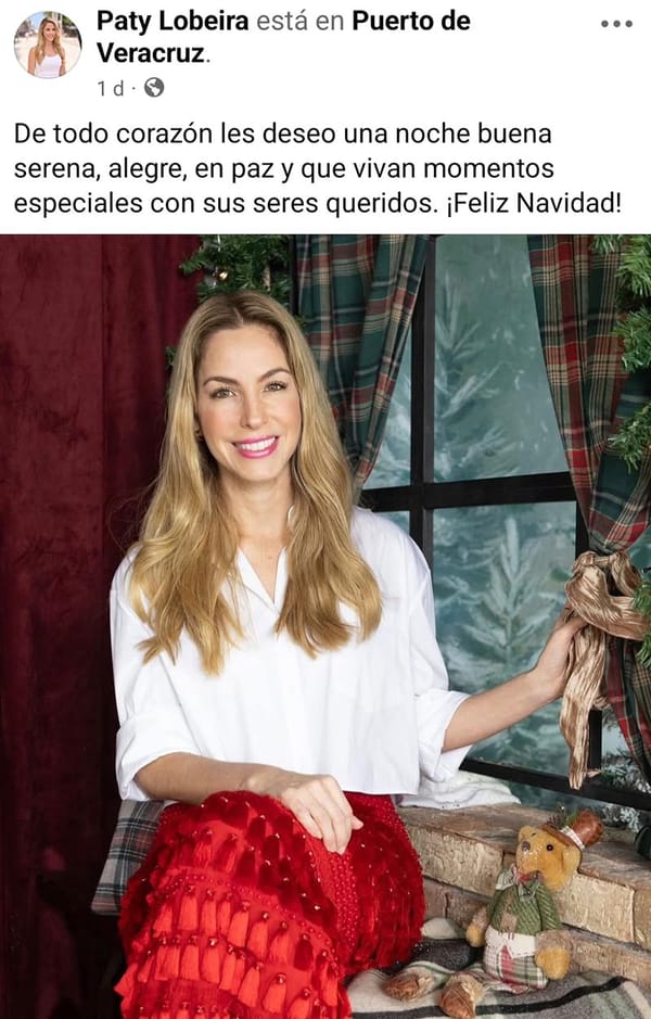 ¡PATY Y JUAN MANUEL EMITEN TAMBIÉN MENSAJE NAVIDEÑO!