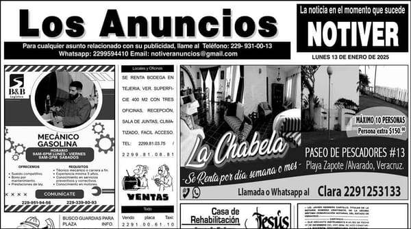 ...LOS ANUNCIOS, AVISOS Y DEMÁS! - LUNES, 13 DE ENERO 2025